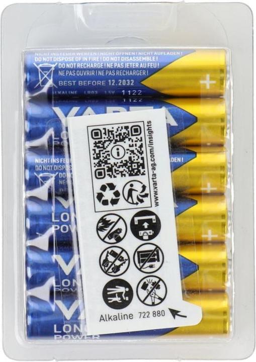 Actual product image Varta LONGLIFE Power Box (12 pcs., AAA, 1260 mAh)
