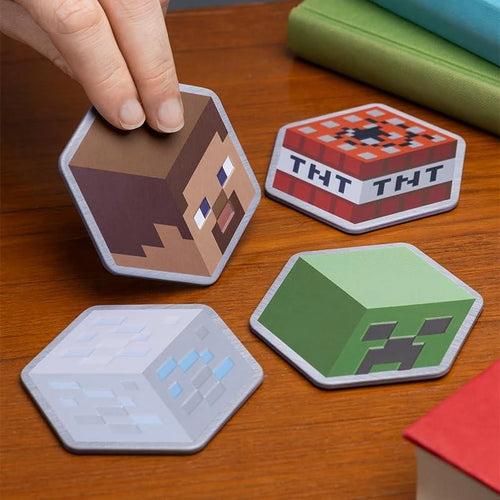 Actual product image NoName Minecraft Metal Coasters (4 x)