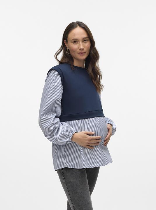 Image du produit Mamalicious Coupe normale Col rond Manches larges Top Blouse (XS)