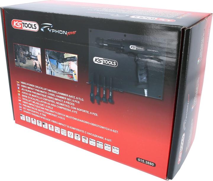 Immagine prodotto KS Tools Set di martelli a scalpello pneumatici Vibro-Power. 6 pezzi. 51 (Porta USB)