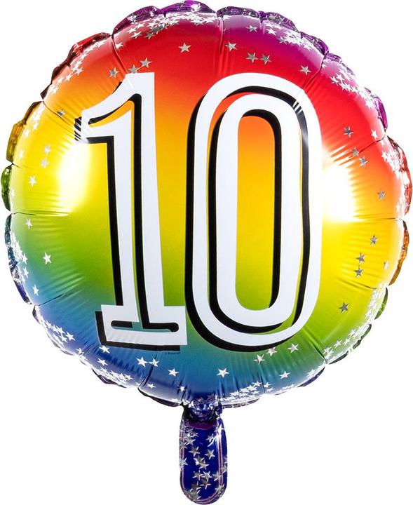 Actual product image Boland Folienballon Rund Nummer 10 (1 x)
