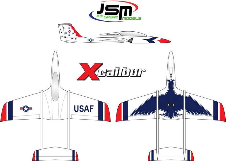 Image du produit JSM Xcalibur 1855 mm Thunderbird Scheme (Avion à réaction)