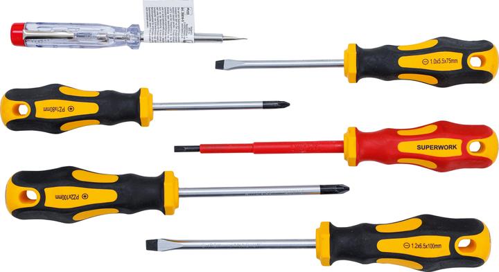 Immagine prodotto BGS Elettricista VDE / set di cacciaviti a taglio / a croce 6 pezzi. (Incavo trasversale)