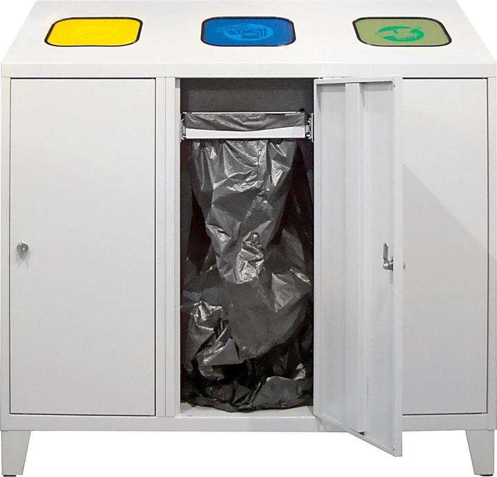 Image du produit ADB Système de tri des matières recyclables Séparateur de déchets 3x120l (120 l)