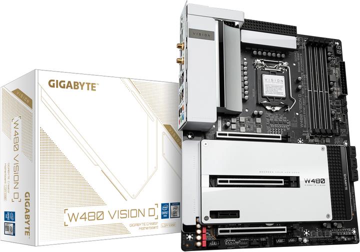 Actual product image Gigabyte MB W480 VISION D W480,S1200DDR4 (LGA 1200, Intel W480, ATX)
