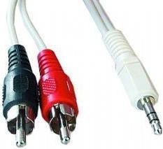 Produktbild Gembird 2xRCA, M/M Audio-Kabel (5 m, Cinch, 3.5mm Klinke (AUX))