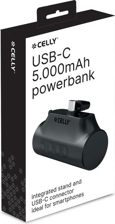 Produktbild Celly PowerBank Compact Usb-C 5000mAh (5000 mAh, 10.50 W)