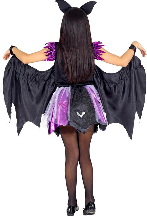 Produktbild Widmann Fledermaus Kinderkostüm Kleid mit Tutu und Flügel, Ohren (128, 140, 158)