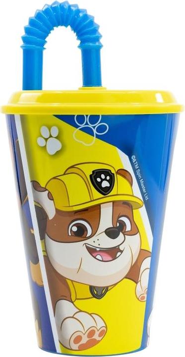 Actual product image Stor Paw Patrol "PUP POWER" - Cup with lid and straw, 430 ml