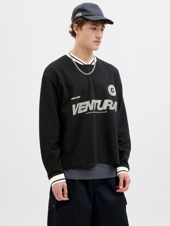 Actual product image Jack & Jones Jcohorizon Sports Print Sweat Ls V-Neck (M)
