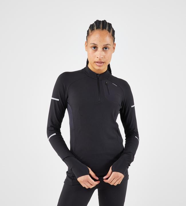 Produktbild Kiprun Laufshirt langarm Damen - Warm Light schwarz (42)