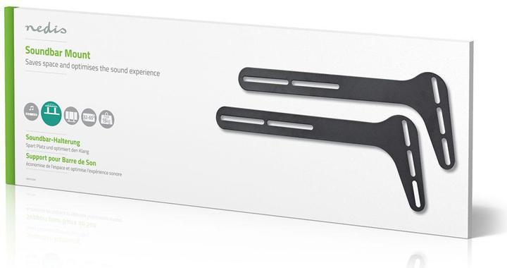 Actual product image Nedis Soundbar Bracket Universal Connected to the TV 15 kg Fixed Steel Black