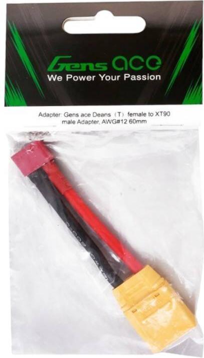 Actual product image Gens Ace Deans?T?female to XT90 male adapter, AWG12 60mm