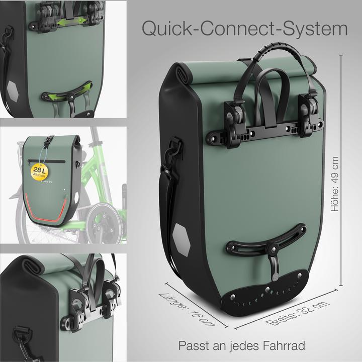 Image du produit Eloneo Sacoche de vélo pour ordinateur portable (28 l, Sacoches)