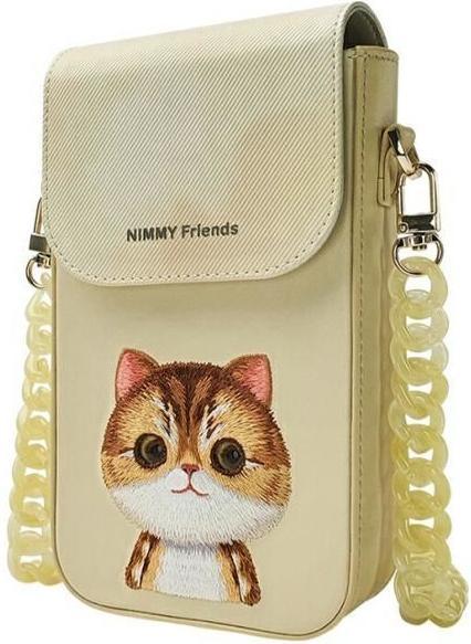 Actual product image Dell Nimmy phone bag khaki Big Eyed Pet 2.0 Cat