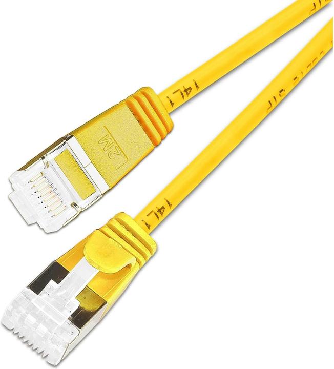 Produktbild SLIM Slimpatchkabel RJ-45, Cat 6A, U/FTP, 3 m, Gelb, 36-Pack (U/FTP, CAT6a, 3 m)