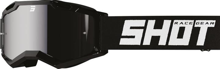 Shot ASSAULT 2.0 SOLID IRIDIUM Brille glanz schwarz-Glas silber versp.