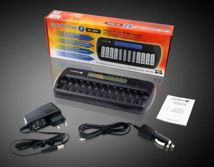 Produktbild Everactive 1-12 AA / AAA battery charger with LCD display (1 Stk., AAA, AA, Ladegerät ohne Akku)