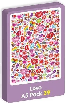 Actual product image Purple Peach Love stickers