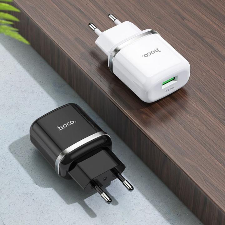 Actual product image Hoco N3, 18W, 3A, 1 x USB-A, black (18 W)