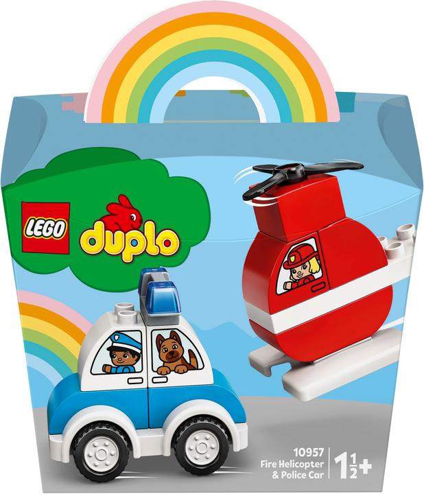 Image du produit LEGO Mon premier hélicoptère de pompiers et ma première voiture de police... (10957)