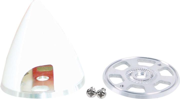 Image du produit ARK spinner profi 82mm blanc plastique avec base aluminium