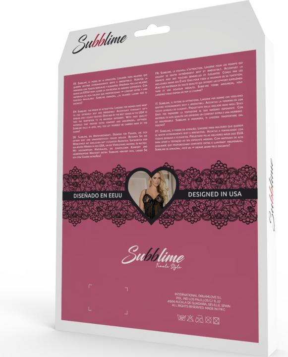 Produktbild Subblime Chemise Garter Gürtel Schwarz L / XL (L, XL)