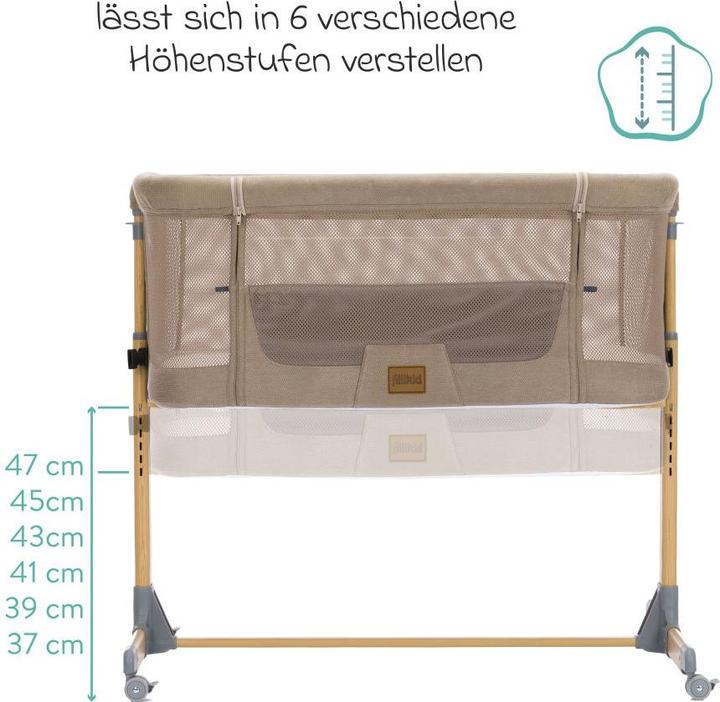 Produktbild Fillikid Beistellbetten Beistellbett Crip 6-fach höhenverstellbar