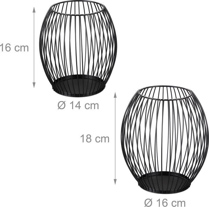 Actual product image Relaxdays 2x Candle Holder (16 x 16 x 18 cm)