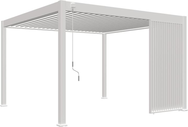 Actual product image Weide Vertical slatted wall 1.23m for Deluxe Plus pergola white (238 cm, 123 cm)