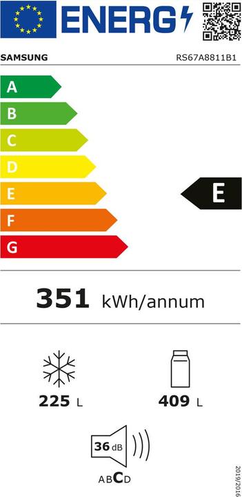Energy Label Samsung RS67A8811B1/WS (634 l)