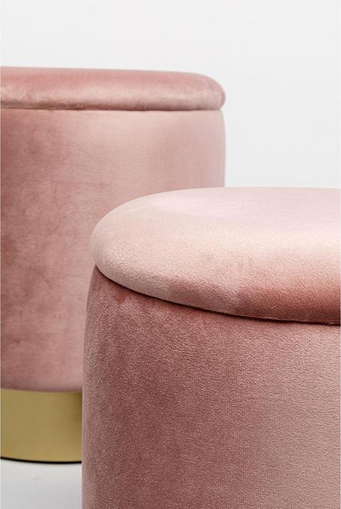 Actual product image Kare Design Hocker Cherry Storage Rose Brass (2/Set)