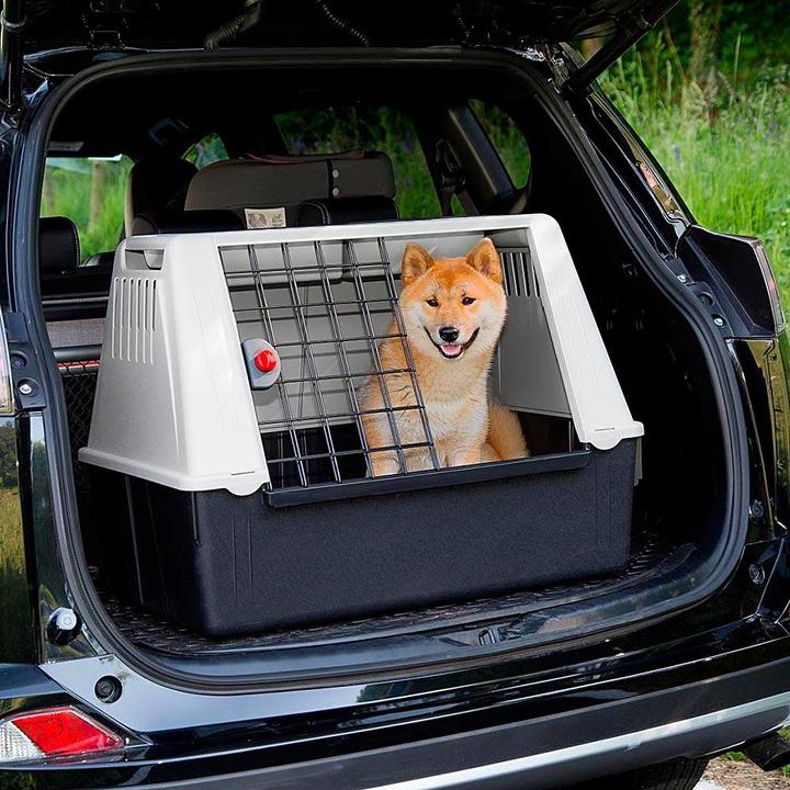 Immagine prodotto Ferplast Casella di trasporto auto Atlas (Cane, Gatto, Chiudibile a chiave, Traspirante)