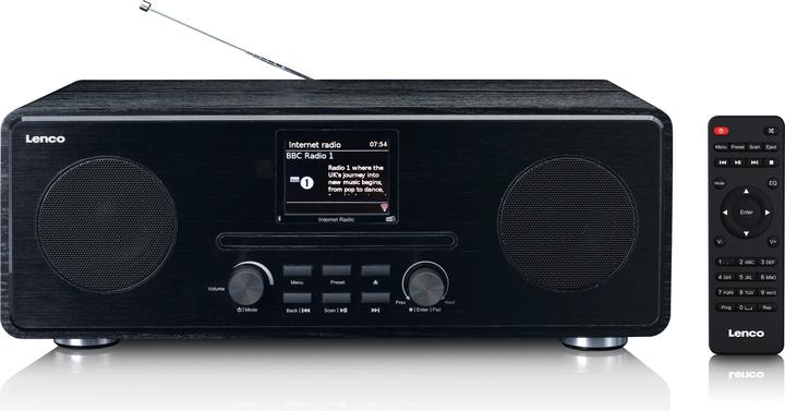 Produktbild Lenco DIR-260BK (FM, DAB+, Internetradio, UKW, WLAN, Bluetooth)