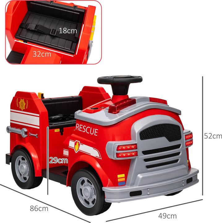 Produktbild Aiyaplay Kinder Elektroauto Kunststoff, Stahl Rot