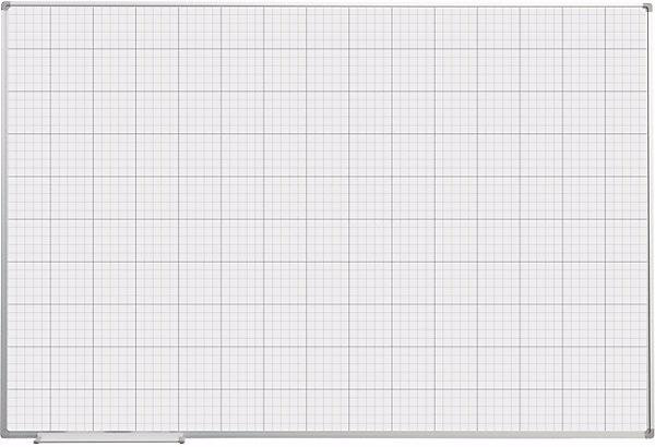 Actual product image eurokraft basic Grid board, painted white, WxH 1500 x 1000 mm, 20 x 20 / 100 x 100 mm grid. (1500 x 1000 mm)