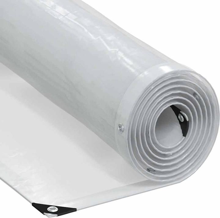 Actual product image VidaXL Transparent tarpaulin with eyelets 10x10 m polyethylene transparent tarpaulin (10 x 10 m)