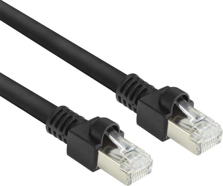 Actual product image Black 7 meters S/FTPCat.7 raw cable PUR flex patch cable snagless with RJ45 connectors (CAT6A (S/FTP, CAT7, 7 m)