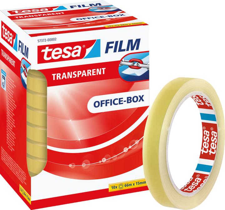 Image du produit tesa 8x tesafilm TRANSPARENT - à forte adhérence - résistant au vieillissement et à la déchirure (19 mm)