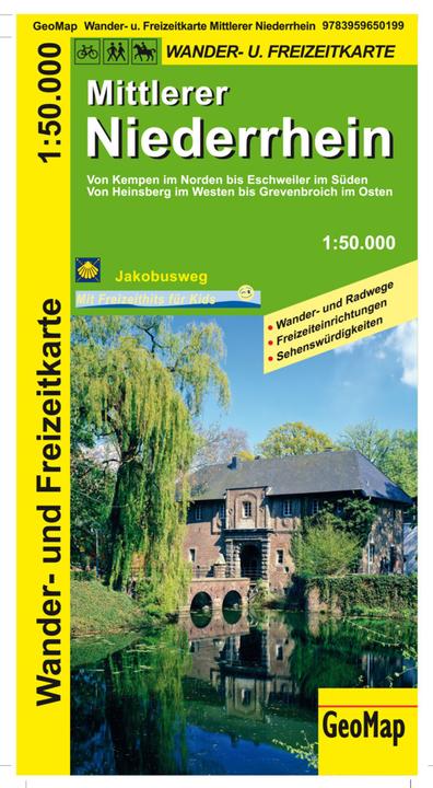 Produktbild GeoMap:Mittlerer Niederrhein Wander- un