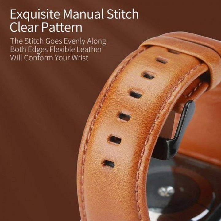 Produktbild Dux Ducis YA Armband (42 mm, 44 mm, 45 mm, 49 mm, Echtleder, Apple Watch Series 1, Apple Watch Series 2, Apple Watch Series 3, Apple Watch Series 4, Apple Watch Series 5, Apple Watch Series 6, Apple Watch Series 7, Apple Watch Series 8, Apple Watch Series 9, Apple Watch SE, Apple Watch Ultra, Apple Watch Ultra 2)