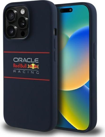 Actual product image Red Bull RBHMP14L24SIHSRV iPhone 14 Pro 6.1" hardcase navy Silicone Horizontal Logo MagSafe (Apple iPhone 14 Pro)
