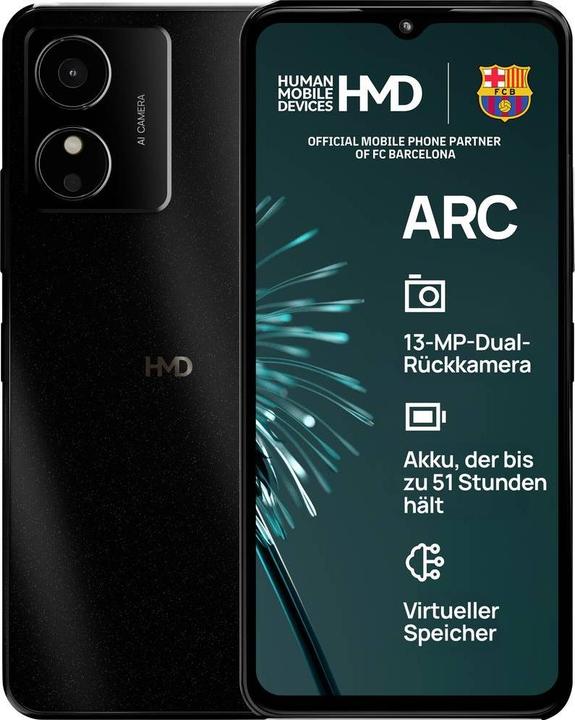 Immagine prodotto HMD Arc (64 GB, Nero, 6.52", Doppia SIM, 13 Mpx)