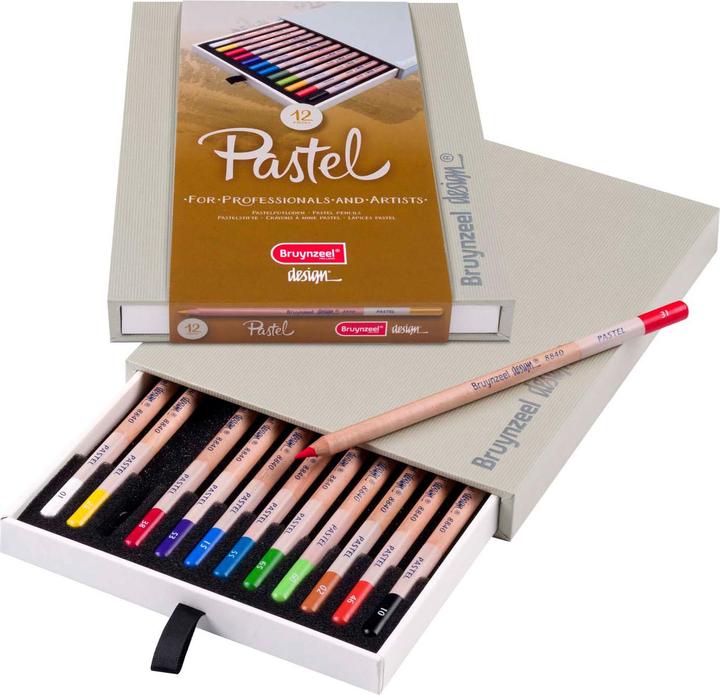 Actual product image Bruynzeel Pastel crayon design Pastel, box of 12 (Multicoloured, 12 x)