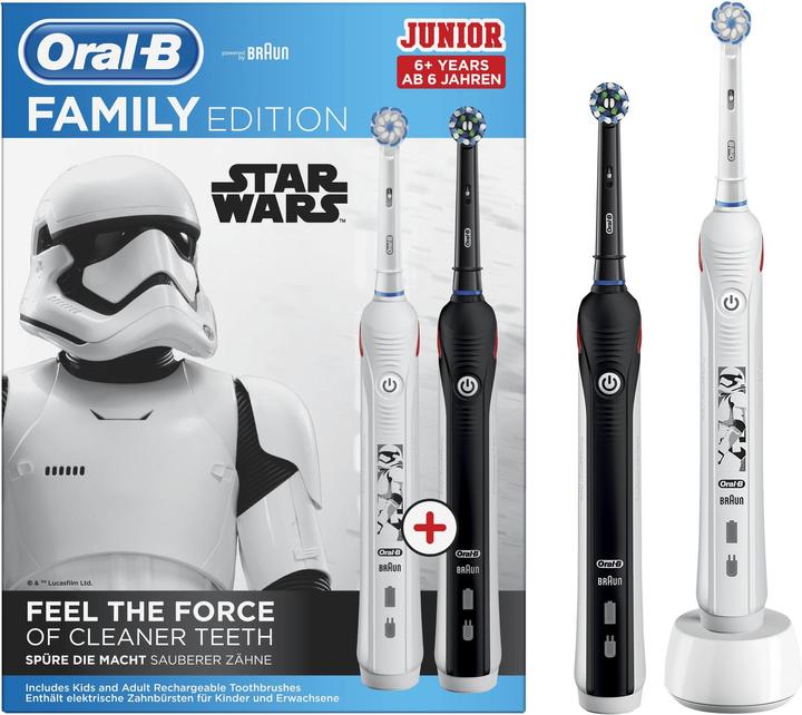 Immagine prodotto Oral-B PRO Gezinseditie Elektrische Tandenborstels: 1 2 En 1 Junior Star Wars (Spazzolino oscillante)