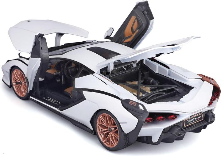 Actual product image Bburago Lamborghini Sian FKP 37 1/18 white / black