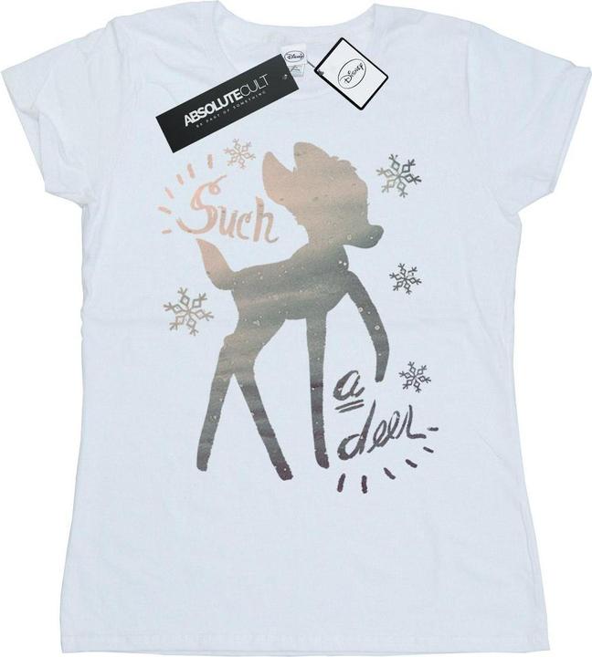 Actual product image Disney Womens/Ladies Bambi Winter Deer Cotton T-Shirt (XL)