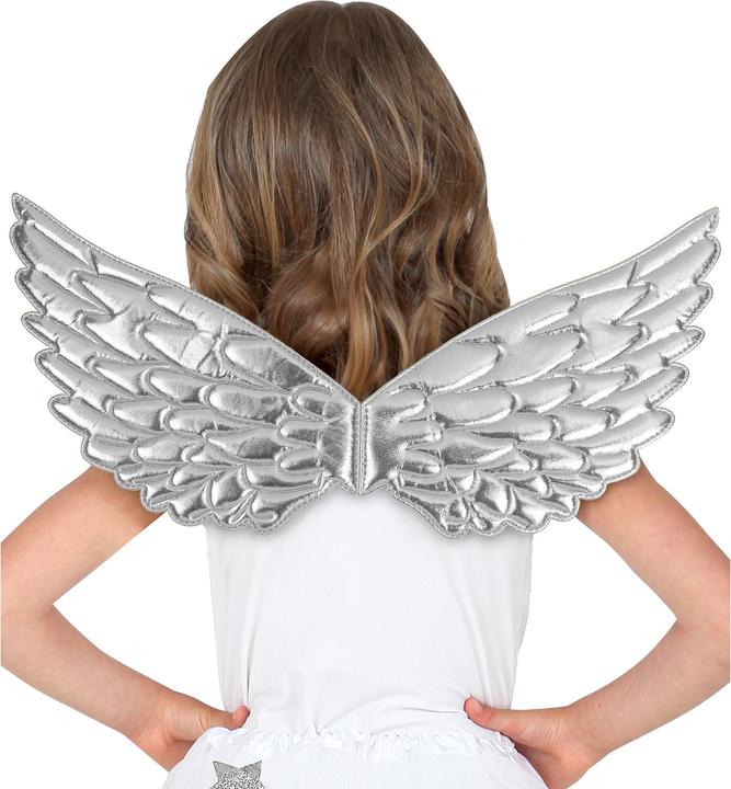 Actual product image Widmann Silver plastic angel wings for children 43x22cm