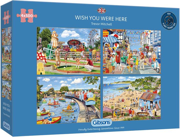 Actual product image Gibsons Puzzle Wish you were here 4x500 pieces (500 pieces)