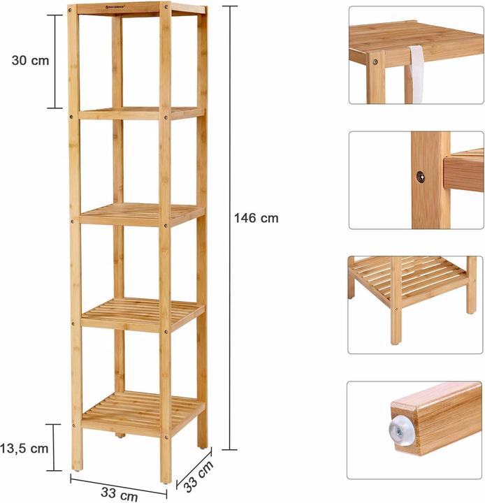 Produktbild Songmics Bamboo (33 x 33 x 146 cm)